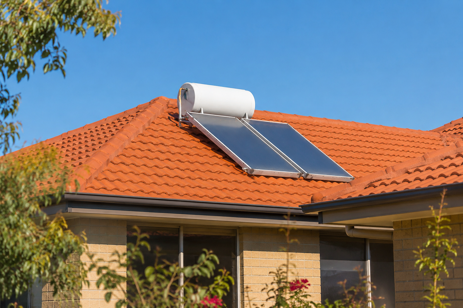 Solar panel on roof